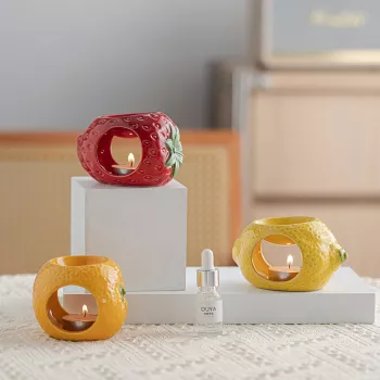 Ceramic Fruit Oil Burner Lamp for Cozy Home Scenting