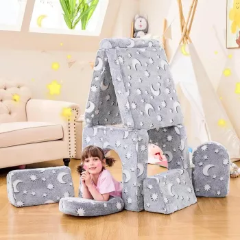 Glow-in-the-Dark Modular Play Couch (10-Piece Toddler)