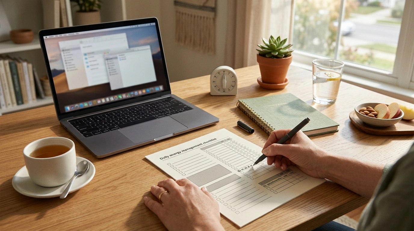 Daily Energy Manager Checklist: Plan Work to Your Energy