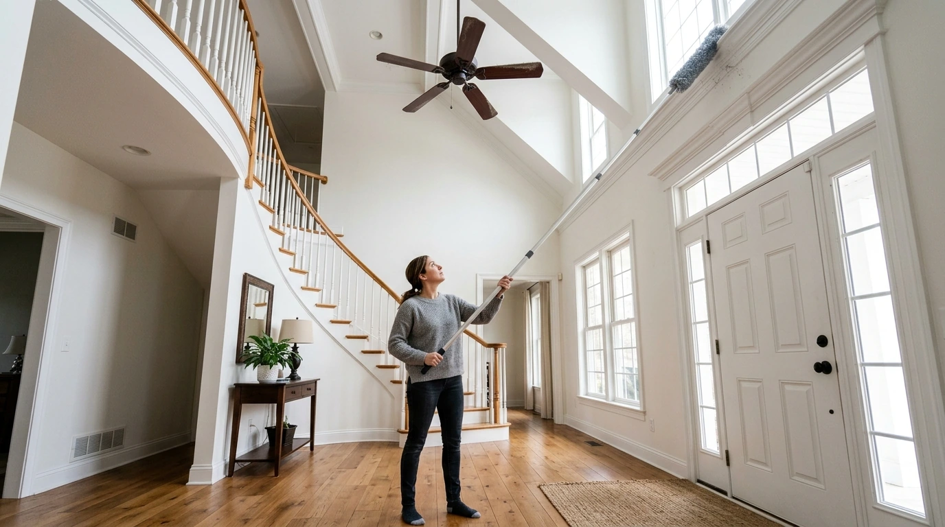 Dust High Ceilings Fast: 36FT Extendable Duster Kit