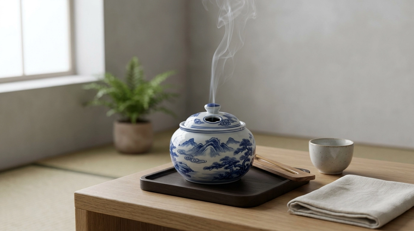 Porcelain Mountain Incense Burner for Calm Aromatherapy