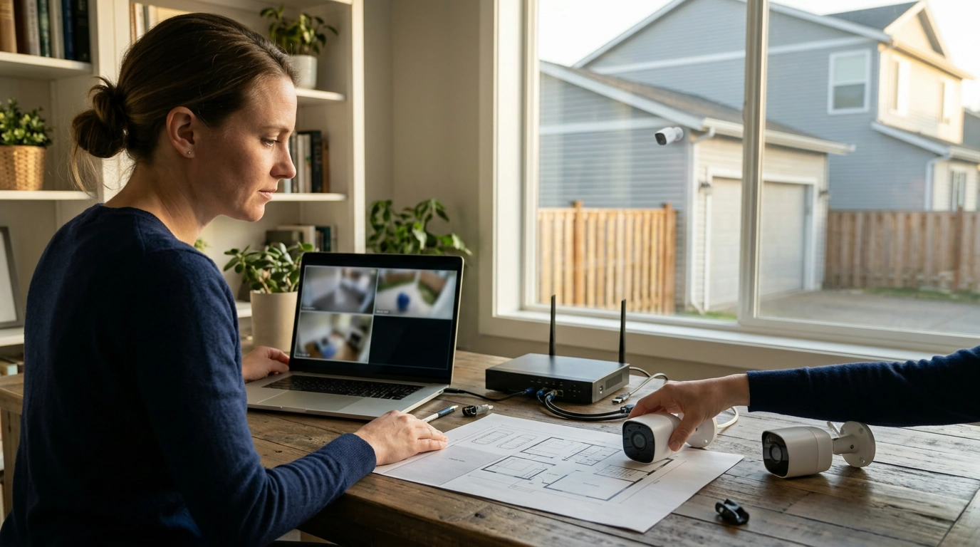 10CH WiFi Security Camera System Setup & Coverage Guide