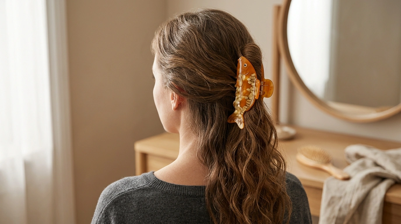 Cartoon Carp Hair Claw Clip: Cute Acrylic Hold