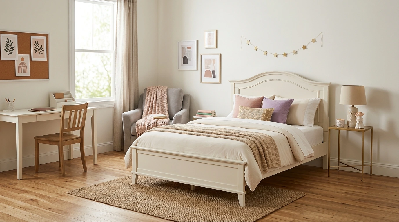Modern Princess Wood Bed Frame: Twin vs Queen Guide