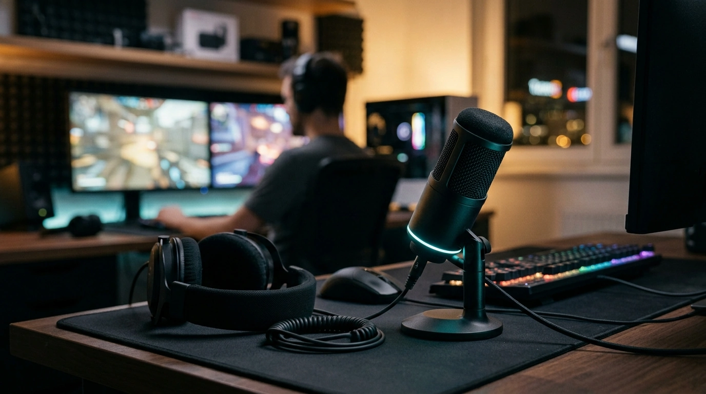 USB-C RGB Gaming Mic: Instant Mute & Zero-Latency Monitor