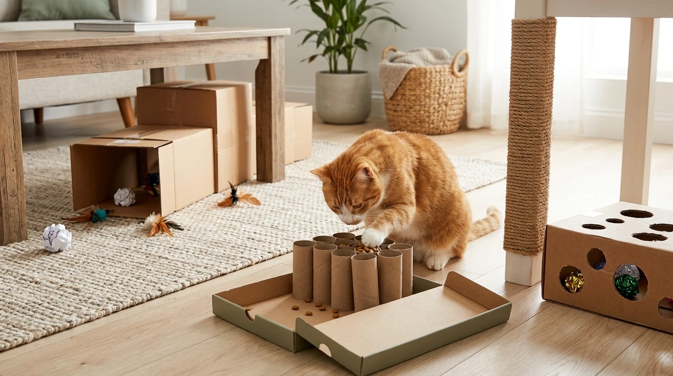 Easy DIY Cat Enrichment Ideas: 5 Simple Indoor Activities