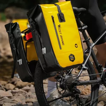 25L Waterproof Bike Pannier: Reflective, Strap & Ready