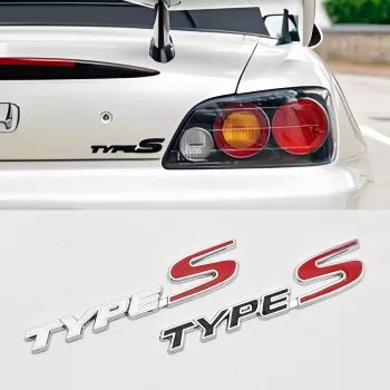 3D Metal Type S Emblem: Clean Grille & Trunk Upgrade