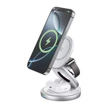Magnetic 3-in-1 Charger Stand for iPhone, Watch, AirPods