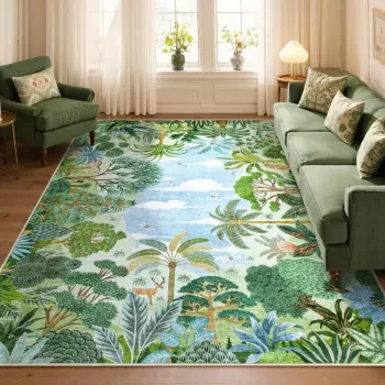 Rainforest Tiger Rug: Jungle Style, Sizing & Care